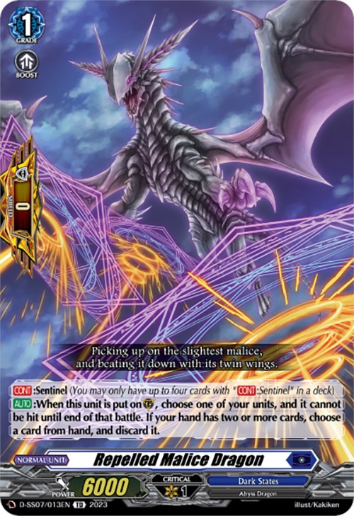 Image of Repelled Malice Dragon (D-SS07/013EN) [Trial Deck 7: Descendants of the Marine Emperor]