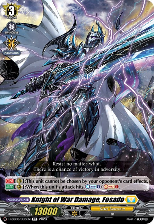 Image of Knight of War Damage, Fosado (D-SS06/006EN) [Trial Deck 6: Resonance of Thunder Dragon]