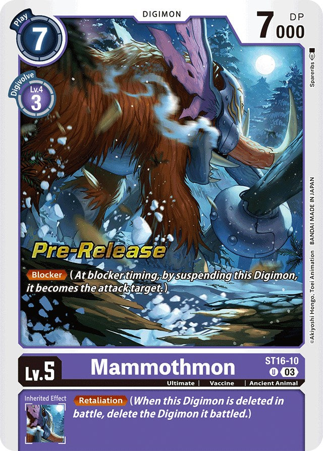 Image of Mammothmon [ST16-10] [Starter Deck: Wolf of Friendship Pre-Release Cards]