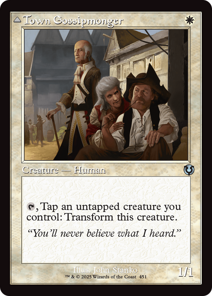 Image of Town Gossipmonger // Incited Rabble (Retro Frame) [Innistrad Remastered]