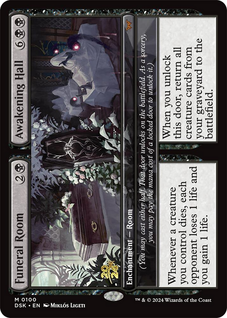 Image of Funeral Room // Awakening Hall [Duskmourn: House of Horror Prerelease Promos]