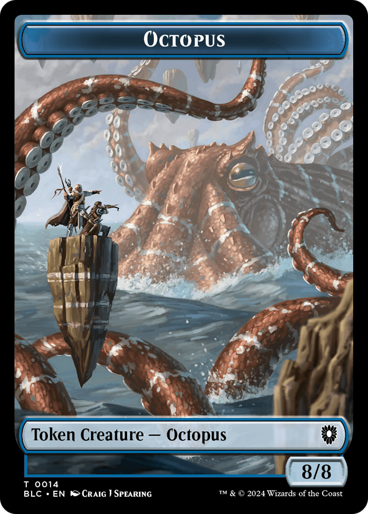 Image of Octopus // Rabbit Double-Sided Token [Bloomburrow Commander Tokens]
