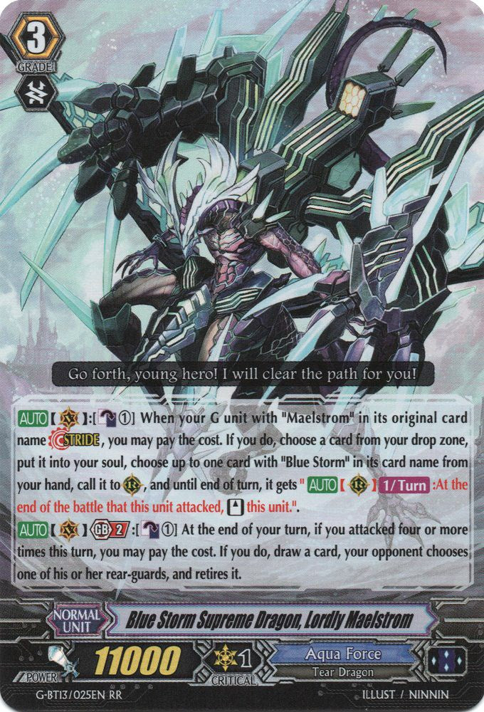 Image of Blue Storm Supreme Dragon, Lordly Maelstrom (G-BT13/025EN) [Ultimate Stride]