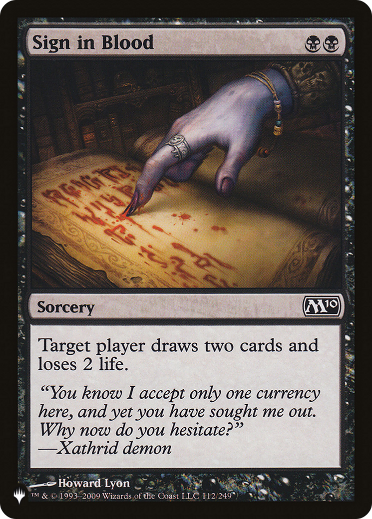 Image of Sign in Blood (M10) [The List]