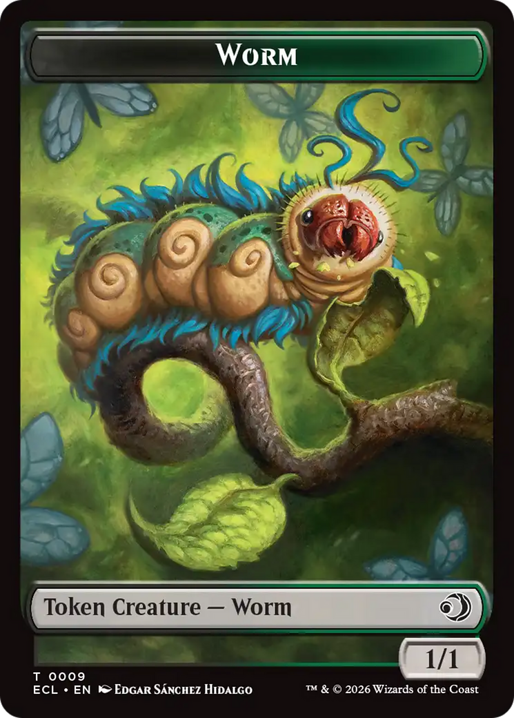 Image of Merfolk // Worm Double-Sided Token [Lorwyn Eclipsed Tokens]