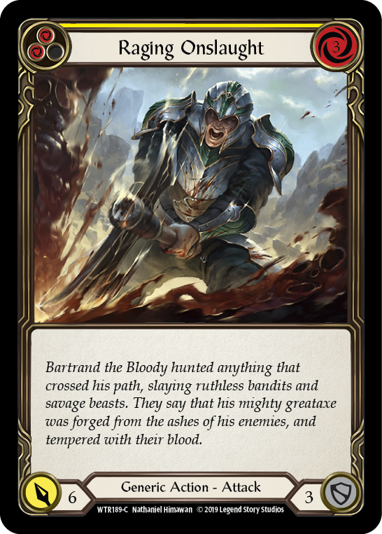 Image of Raging Onslaught (Yellow) [WTR189-C] (Welcome to Rathe)  Alpha Print Normal