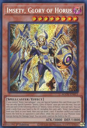 Image of Imsety, Glory of Horus [AGOV-EN011] Secret Rare