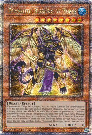 Image of Duamutef, Blessing of Horus (Quarter Century Secret Rare) [AGOV-EN012] Quarter Century Secret Rare
