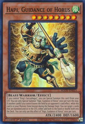 Image of Hapi, Guidance of Horus [AGOV-EN013] Super Rare
