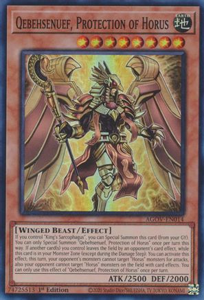 Image of Qebehsenuef, Protection of Horus [AGOV-EN014] Super Rare