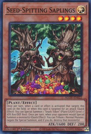 Image of Seed-Spitting Saplings [AGOV-EN022] Super Rare
