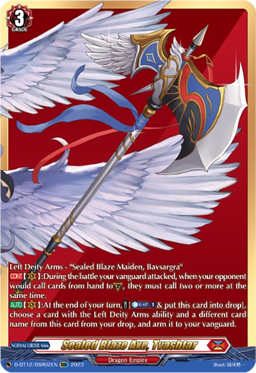 Image of Sealed Blaze Axe, Tvashtar (D-BT12/BSR02EN) [Evenfall Onslaught]