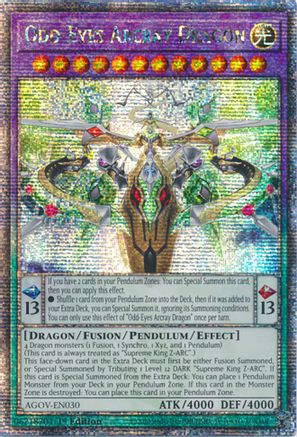 Image of Odd-Eyes Arcray Dragon (Quarter Century Secret Rare) [AGOV-EN030] Quarter Century Secret Rare