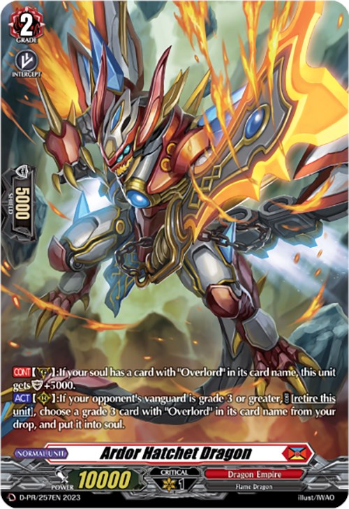 Image of Ardor Hatchet Dragon (D-PR/257EN) [Promo Cards]