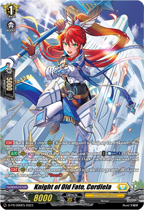 Image of Knight of Old Fate, Cordiela (D-PR/260EN) [Promo Cards]