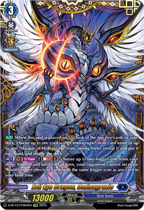 Image of Evil Eye Dragon, Ominagruzio (D-BT12/FFR04EN) [Evenfall Onslaught]