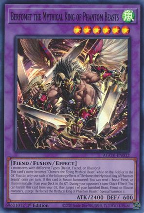 Image of Berfomet the Mythical King of Phantom Beasts [AGOV-EN032] Super Rare