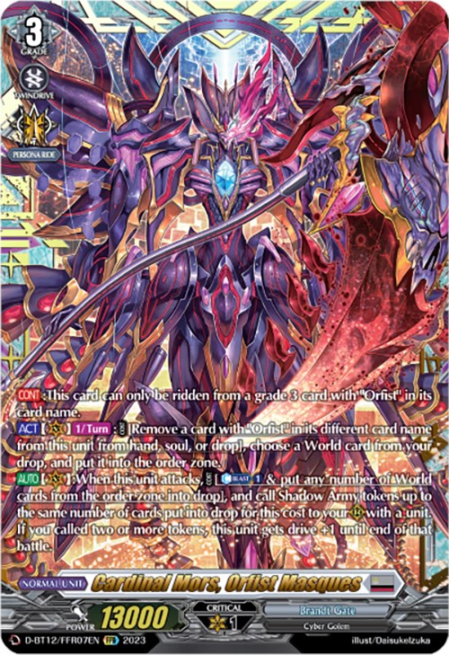 Image of Cardinal Mors, Orfist Masques (D-BT12/FFR07EN) [Evenfall Onslaught]