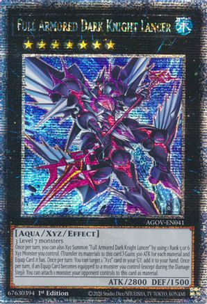 Image of Full Armored Dark Knight Lancer (Quarter Century Secret Rare) [AGOV-EN041] Quarter Century Secret Rare