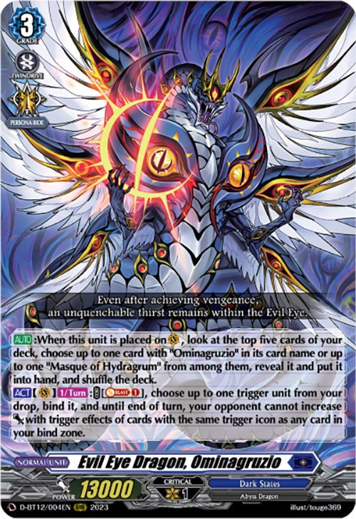 Image of Evil Eye Dragon, Ominagruzio (D-BT12/004EN) [Evenfall Onslaught]