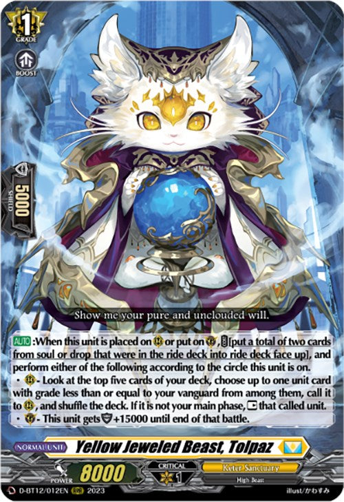 Image of Yellow Jeweled Beast, Tolpaz (D-BT12/012EN) [Evenfall Onslaught]
