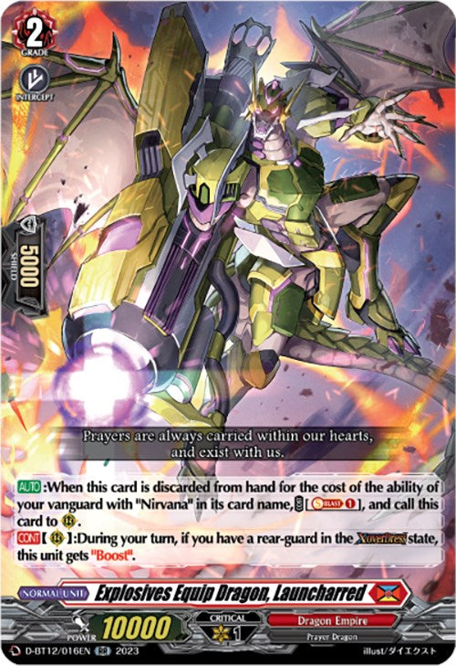 Image of Explosives Equip Dragon, Launcharred (D-BT12/016EN) [Evenfall Onslaught]