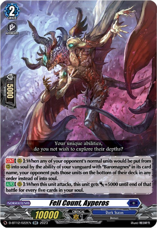 Image of Fell Count, Ayperos (D-BT12/022EN) [Evenfall Onslaught]