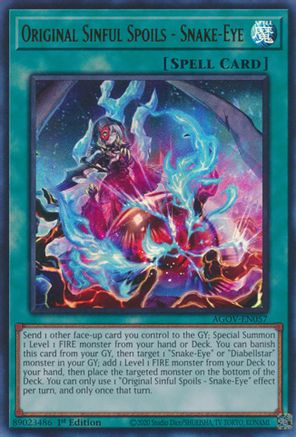Image of Original Sinful Spoils - Snake-Eye [AGOV-EN057] Ultra Rare