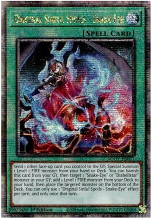 Image of Original Sinful Spoils - Snake-Eye (Quarter Century Secret Rare) [AGOV-EN057] Quarter Century Secret Rare