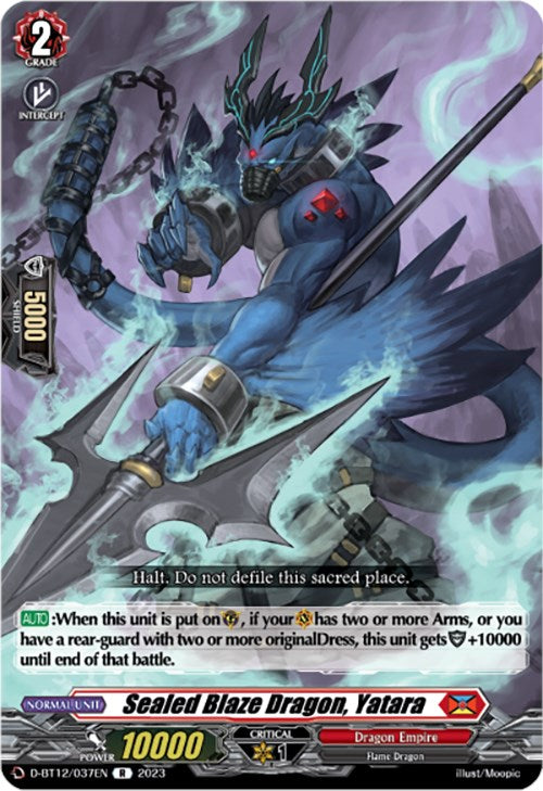 Image of Sealed Blaze Dragon, Yatara (D-BT12/037EN) [Evenfall Onslaught]