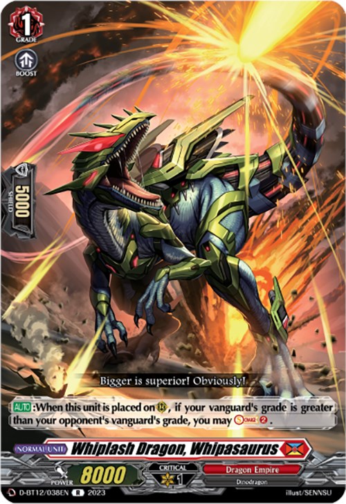 Image of Whiplash Dragon, Whipasaurus (D-BT12/038EN) [Evenfall Onslaught]