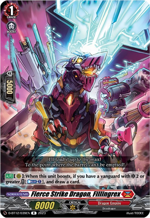 Image of Fierce Strike Dragon, Fillingrex (D-BT12/039EN) [Evenfall Onslaught]