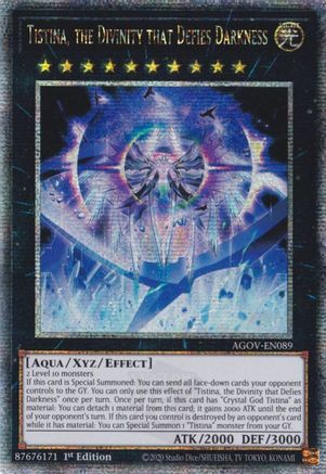 Image of Tistina, the Divinity that Defies Darkness (Quarter Century Secret Rare) [AGOV-EN089] Quarter Century Secret Rare
