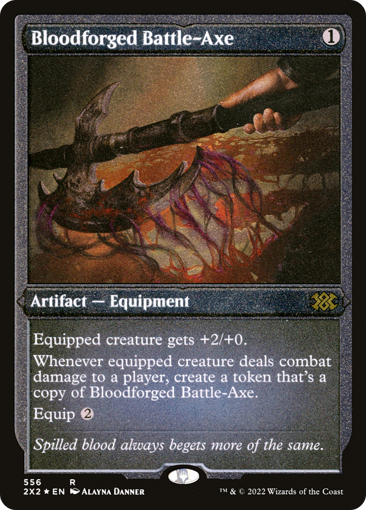 Image of Bloodforged Battle-Axe (Foil Etched) [Double Masters 2022]
