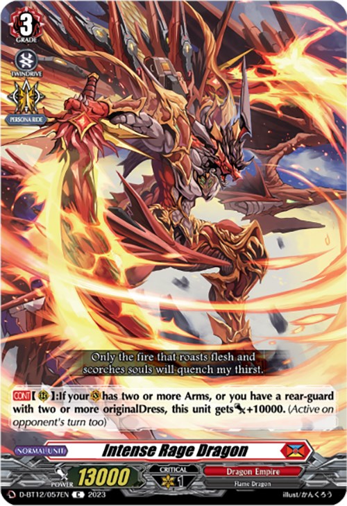 Image of Intense Rage Dragon (D-BT12/057EN) [Evenfall Onslaught]