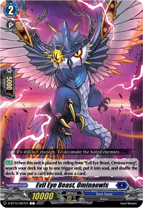 Image of Evil Eye Beast, Ominaowls (D-BT12/067EN) [Evenfall Onslaught]