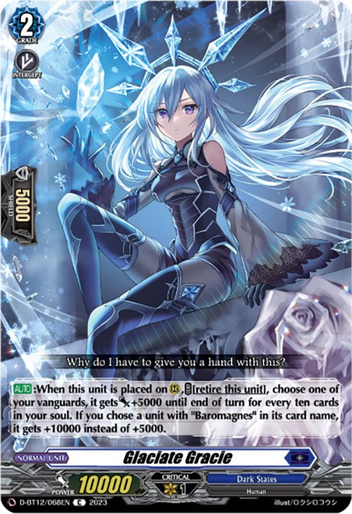 Image of Glaciate Gracie (D-BT12/068EN) [Evenfall Onslaught]