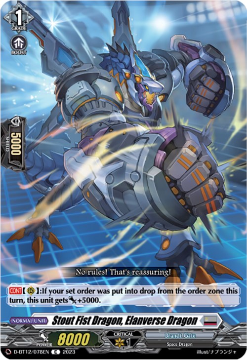Image of Stout Fist Dragon, Elanverse Dragon (D-BT12/078EN) [Evenfall Onslaught]