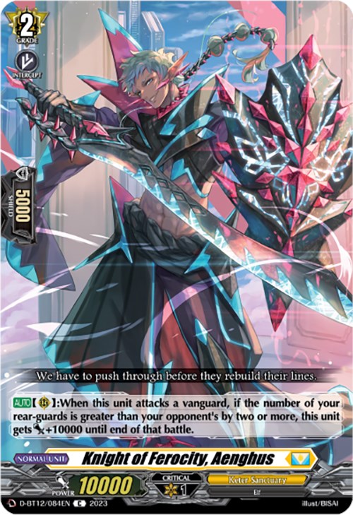 Image of Knight of Ferocity, Aenghus (D-BT12/084EN) [Evenfall Onslaught]