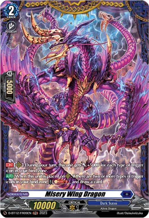 Image of Misery Wing Dragon (D-BT12/FR09EN) [Evenfall Onslaught]