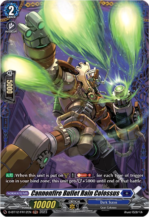 Image of Cannonfire Bullet Rain Colossus (D-BT12/FR12EN) [Evenfall Onslaught]