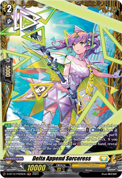 Image of Delta Append Sorceress (D-BT12/FR26EN) [Evenfall Onslaught]