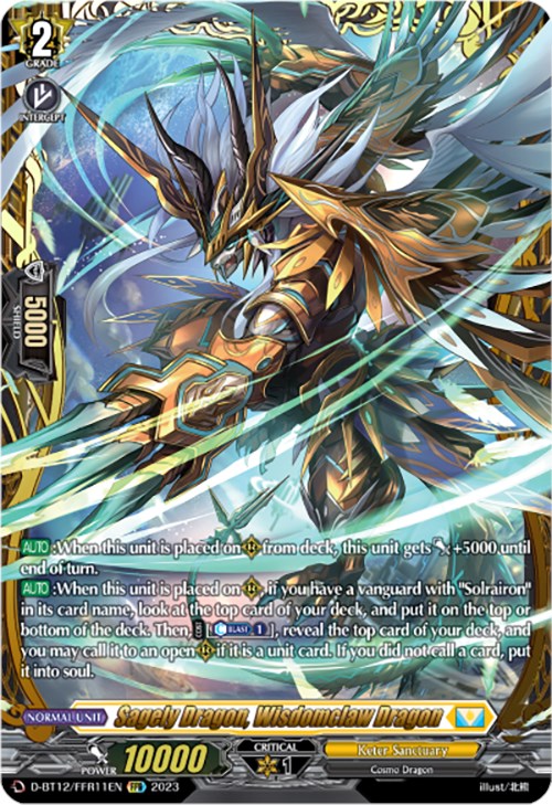 Image of Sagely Dragon, Wisdomclaw Dragon (D-BT12/FFR11EN) [Evenfall Onslaught]