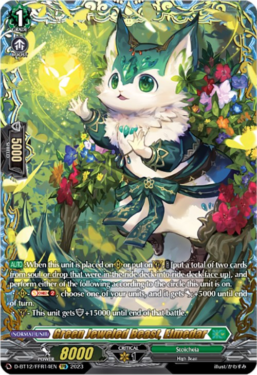 Image of Green Jeweled Beast, Elmedar (D-BT12/FFR14EN) [Evenfall Onslaught]
