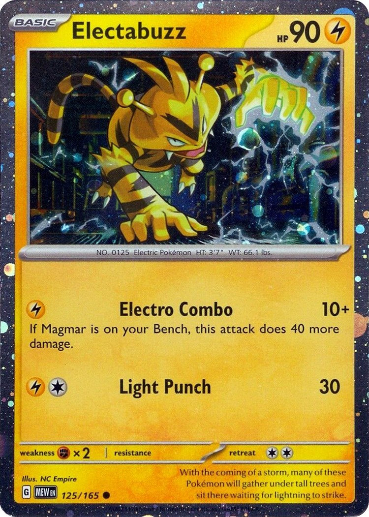 Image of Electabuzz (125/165) (Cosmos Holo) [Miscellaneous Cards]