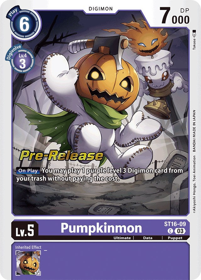 Image of Pumpkinmon [ST16-09] [Starter Deck: Wolf of Friendship Pre-Release Cards]