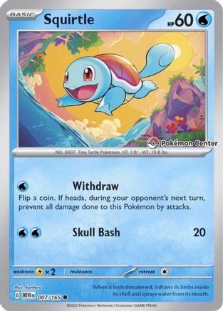Image of Squirtle (007/165) (Pokemon Center Exclusive) [Scarlet & Violet: Black Star Promos]