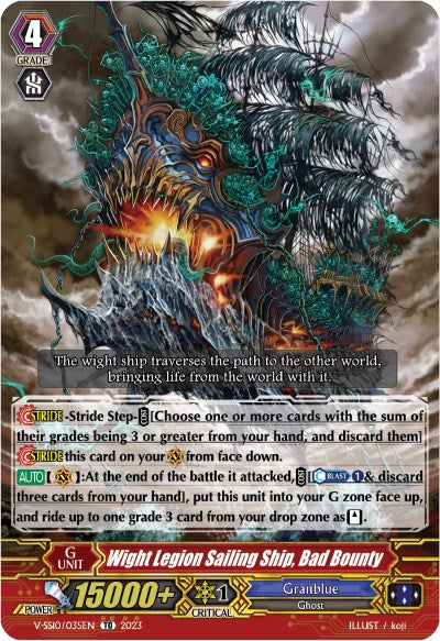 Image of Wight Legion Sailing Ship, Bad Bounty (V-SS10/035EN) [Premium Battle Deckset 2023]