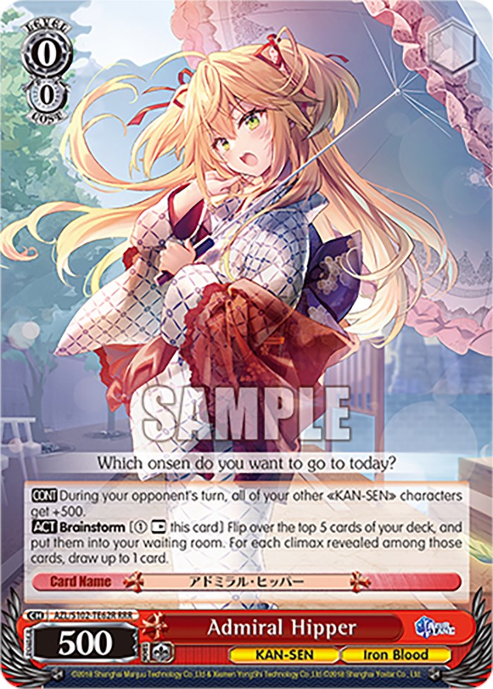 Image of Admiral Hipper (AZL/S102-TE62R RRR) [Azur Lane]