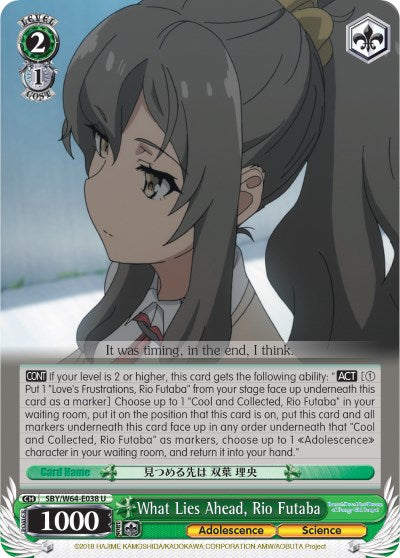 Image of What Lies Ahead, Rio Futaba (SBY/W64-E038 U) [Rascal Does Not Dream of Bunny Girl Senpai]